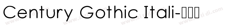Century Gothic Itali字体转换